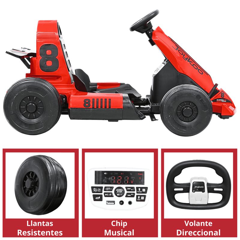 Montable El&eacute;ctrico Go Kart para Ni&ntilde;os con Largo... image number null