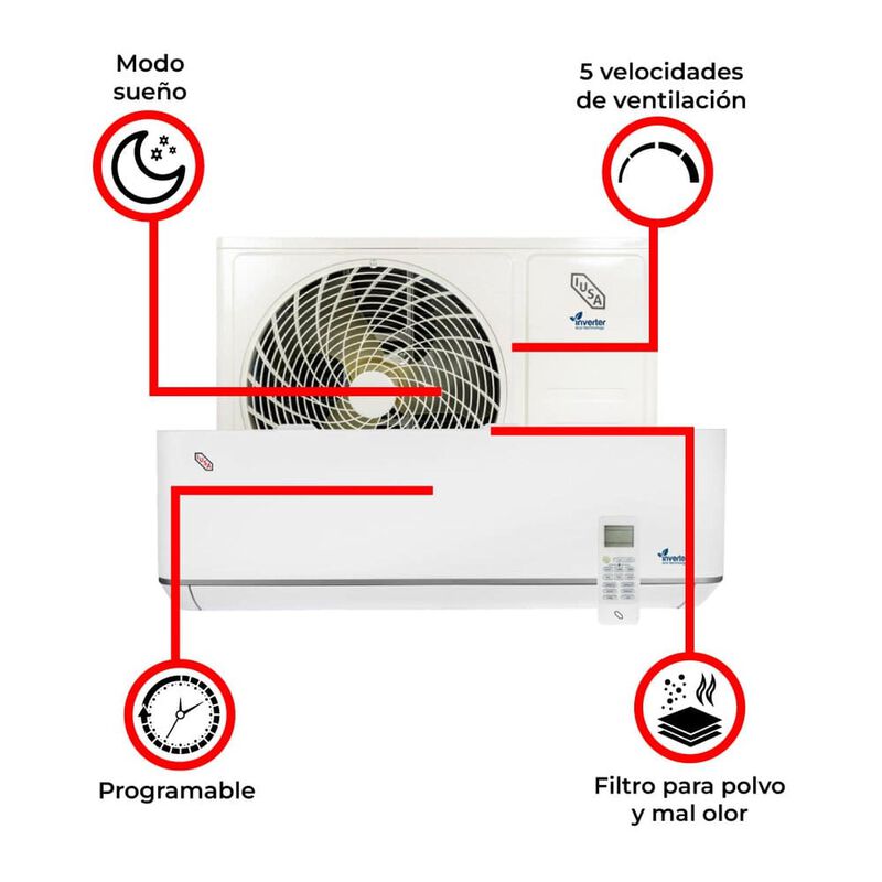 Aire Acondicionado Frio 220 V, 1 Ton, Inverter,... image number null