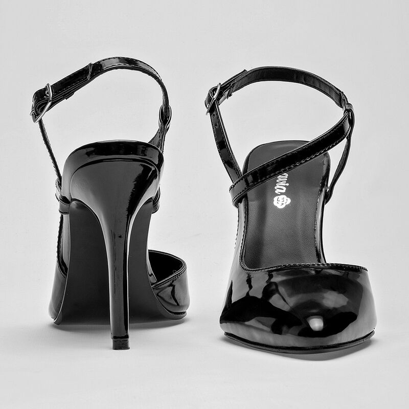 Pravia Zapatilla para mujer negro charol image number null