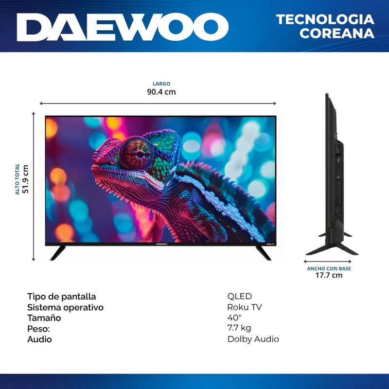 Daewoo Pack 2 Smart Tv 40 Pulgadas  4k Uhd Qled... image number null