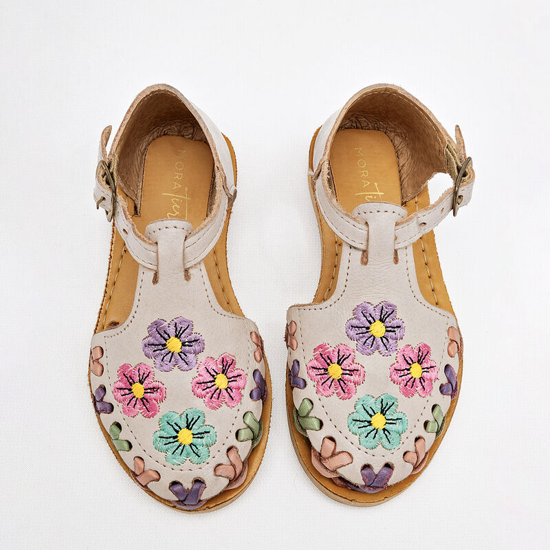 Mora Tierra Sandalia para ni&ntilde;a blanco multicolo... image number null