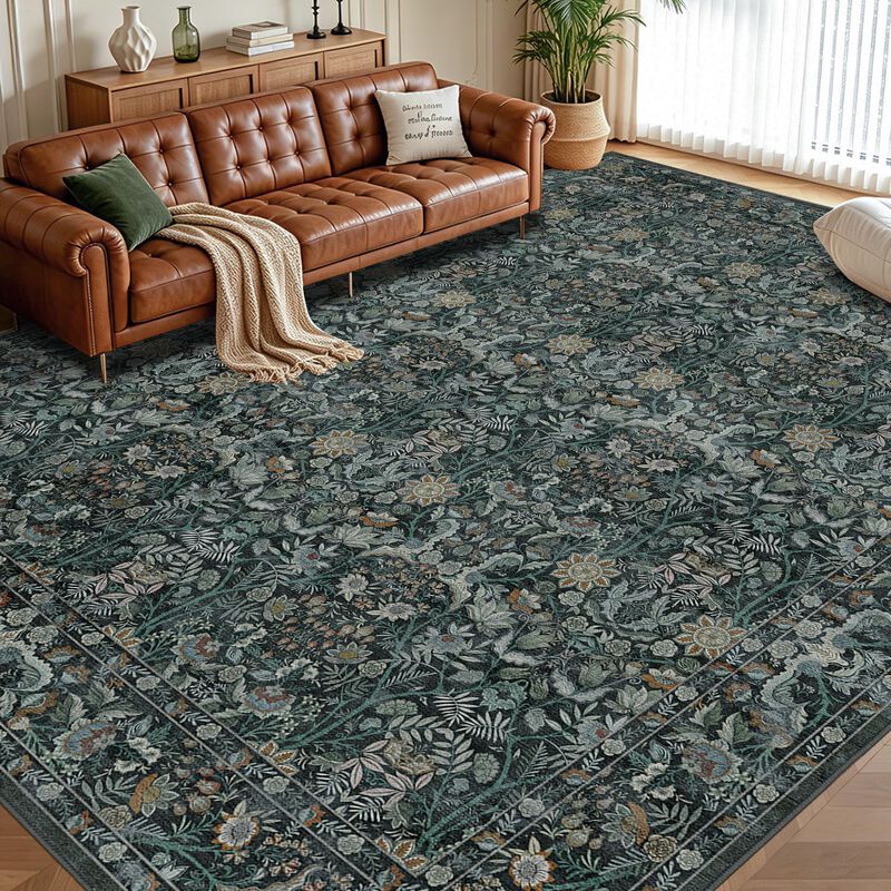 Alfombra Ruicharm 274 cm &times; 366 cm Bot&aacute;nica Verd... image number null