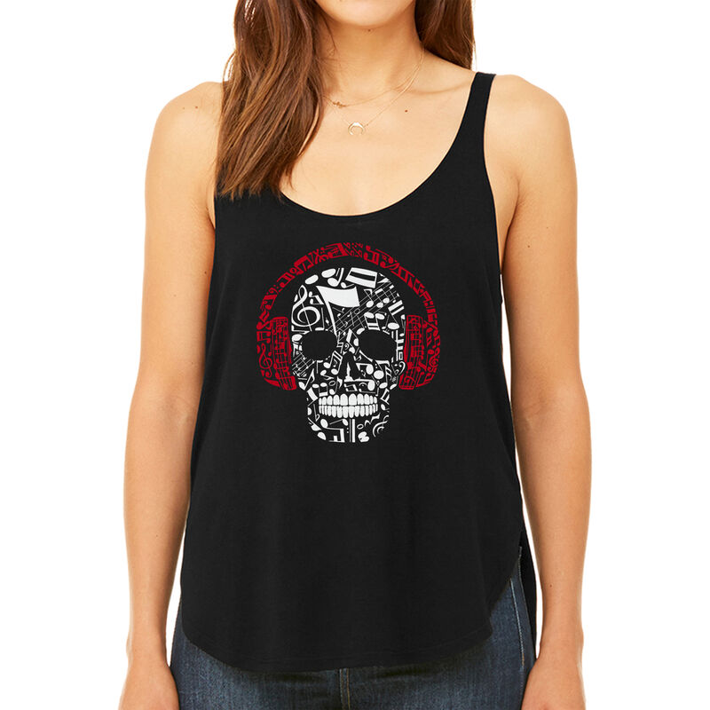 Tank Top Holgado Word Art Para Mujer - Calavera... image number null