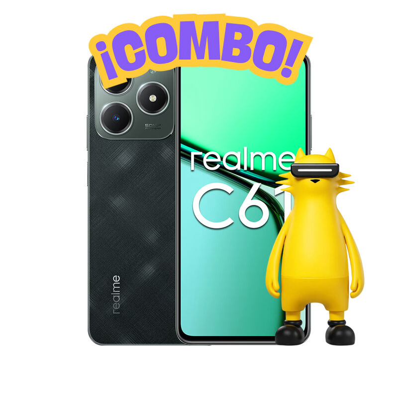 Combo Realme C61 4+256 Negro + Bocina Meow Gran... image number null