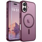 Funda Magn&eacute;tica Supfine para iPhone 17 Rojo Vino con MagSafe