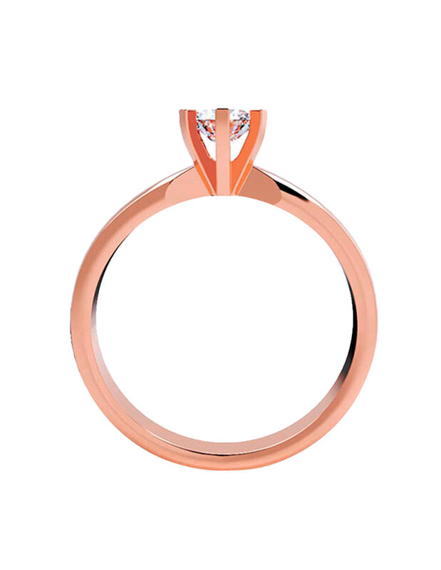 Anillo de Compromiso de 14K con Diamante de Lab... image number null