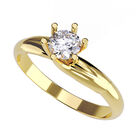 Anillo de Compromiso en Oro Amarillo 14K con Circonia -  Talla:7/ M448-14Y-CZ-7