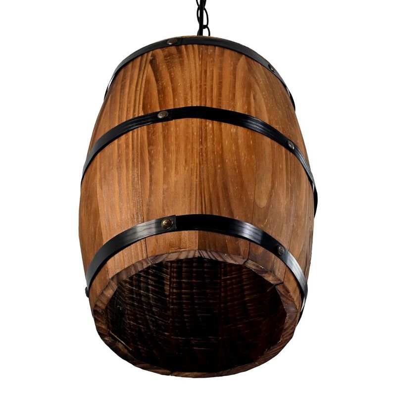 Candil De 1 Luz Rustico Barril image number null