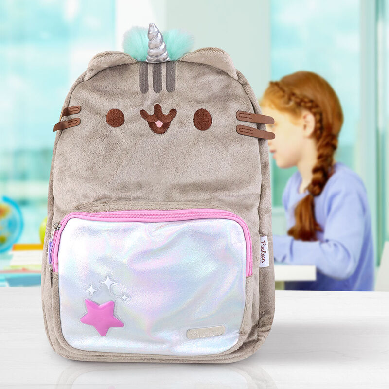 Mochila Pusheen con Dise&ntilde;o de Gato Color Gris image number null