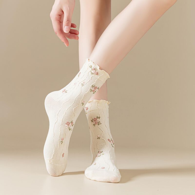 Calcetines Bropapa Ruffle Crew Para Mujer Con E... image number null