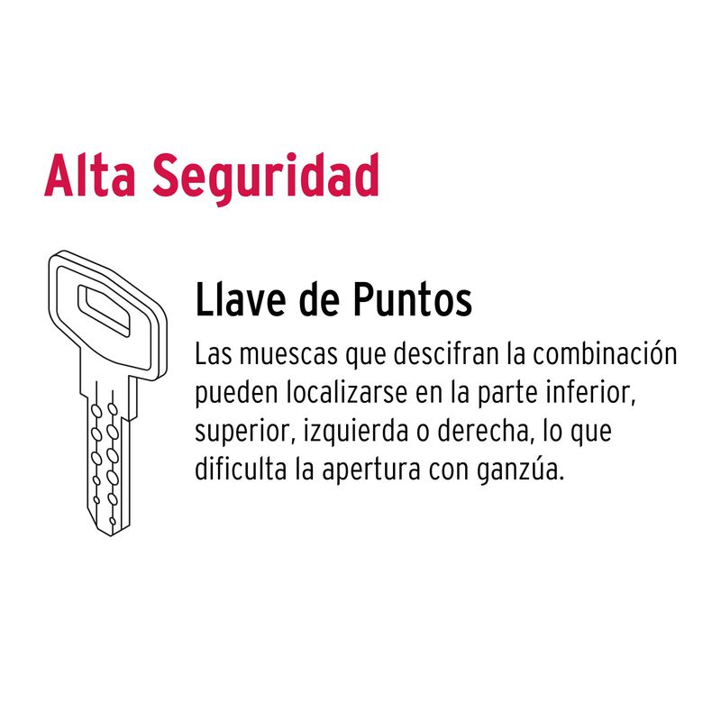 Jaladera Perilla y Cerrojo Llave-Llave Cromo Ma... image number null