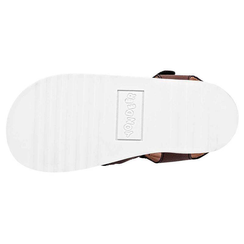 Yondeer Sandalia para bebé niño café amarillo image number null