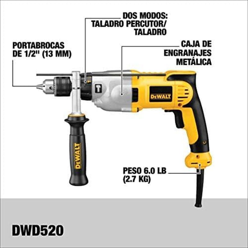 Rotomartillo Dewalt 1/2" 1000w Industrial Profe... image number null