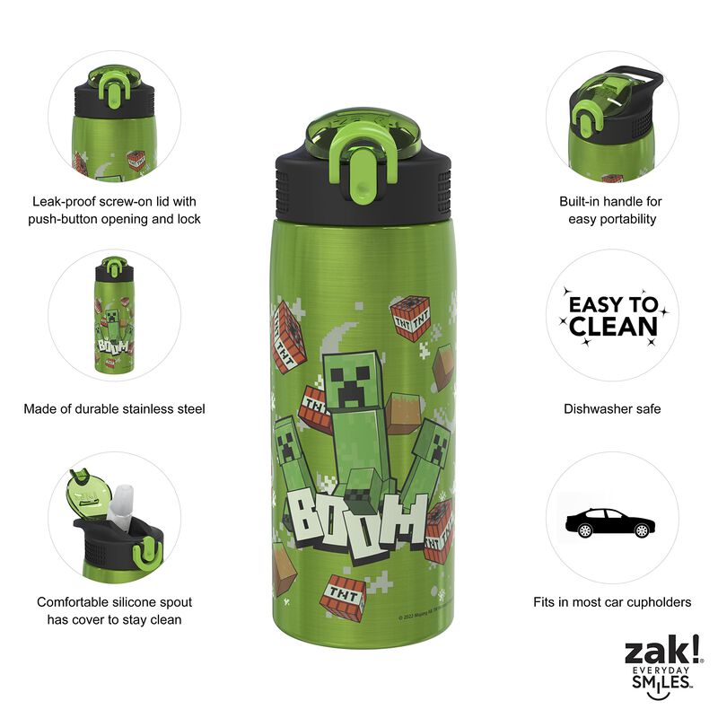 Botella De Agua Zak Designs Minecraft 560 Ml De... image number null