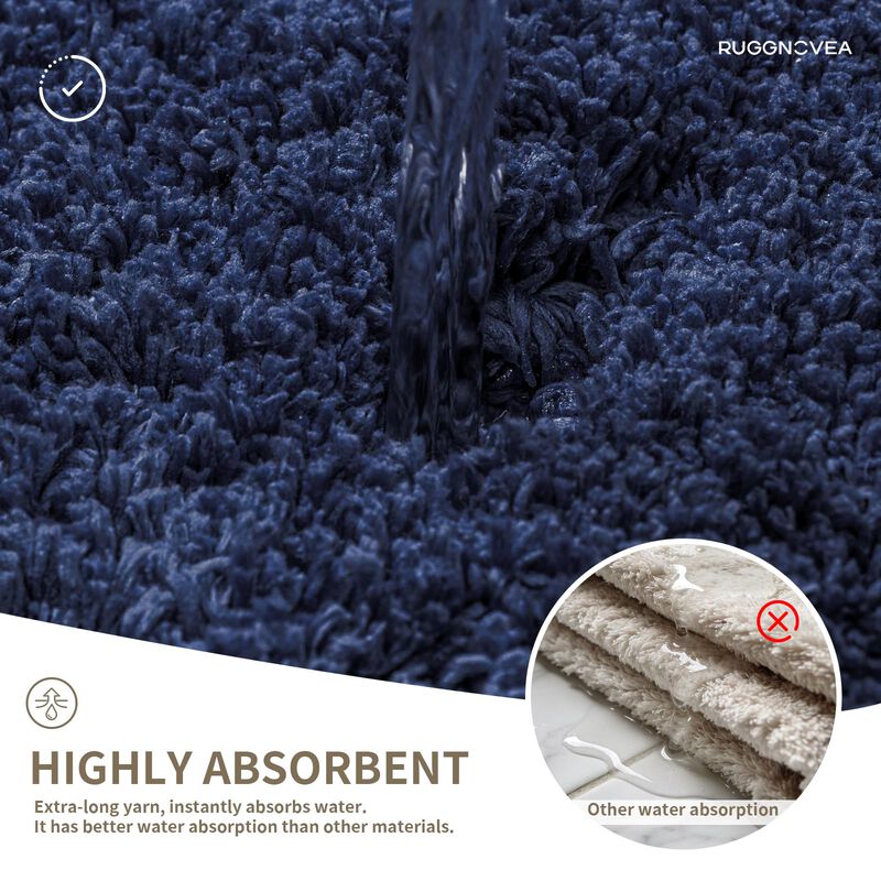 Alfombra Ruggnovea De Microfibra 81x51 cm Azul ... image number null
