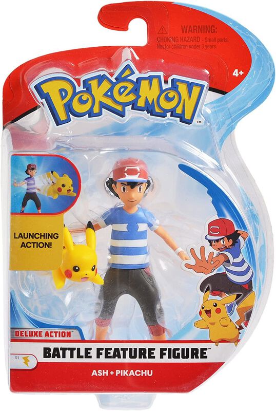 Pokemon Figura De Acci&oacute;n Ash 4.5 In Y Pikachu 2... image number null