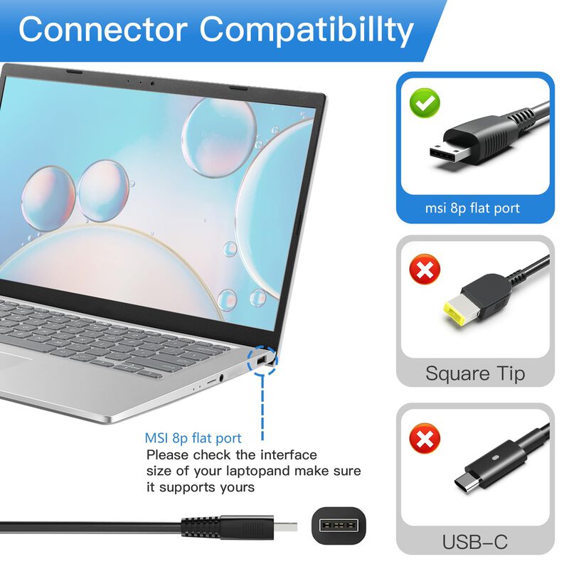 Cargador Lkxbbo 240w 20v Para Port&aacute;tiles Msi 11... image number null
