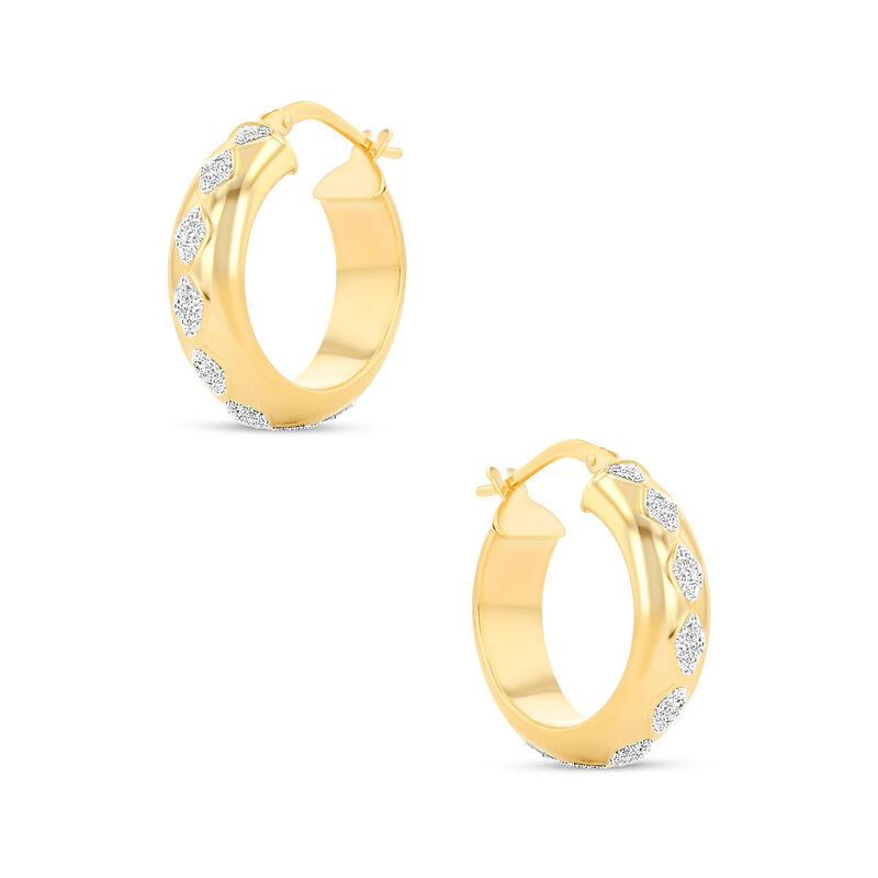 Arracadas De Oro Amarillo 14k Con Polvo De Diam... image number null