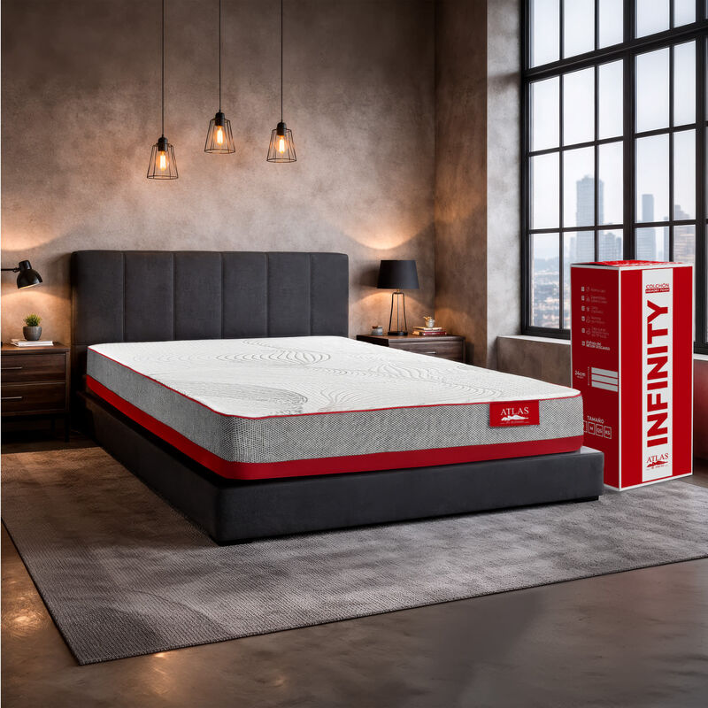 Colch&oacute;n Matrimonial En Caja Atlas Infinity 24 c... image number null