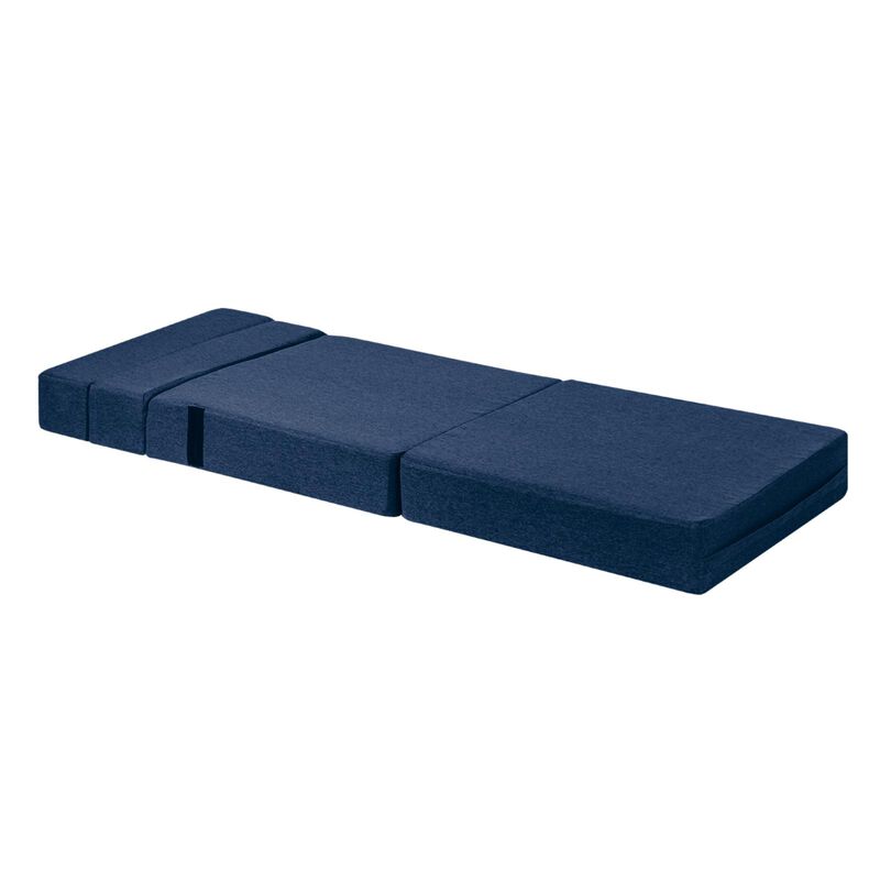 Sill&oacute;n Plegable Individual Azul Marino + Cama p... image number null