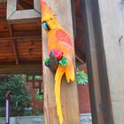 Figurita Coolboy 38 cm Loro Guacamayo De Resina Para Jard&iacute;n