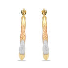 Arracadas De Oro Florentino 14k (13mm Aprox)