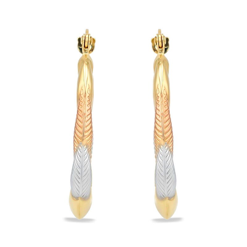 Arracadas De Oro Florentino 14k (13mm Aprox) image number null
