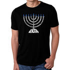 Camiseta Mezcla Premium Word Art Para Hombre - Menorah - Negro