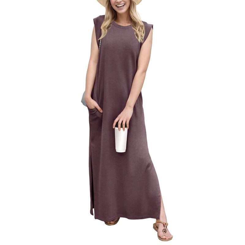 Vestido Grecerelle Maxi Rosewood con Bolsillos ... image number null