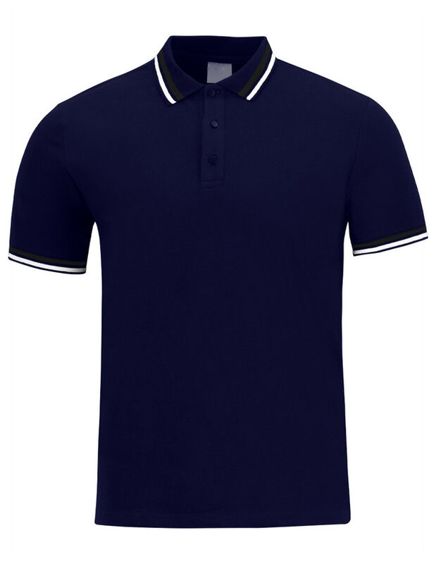 Playera Caballero Polo Cuello Abotonado Azul Ma... image number null