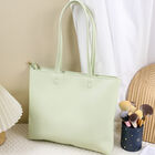 Bolsa Tote de Cuero Verde Claro Amplia