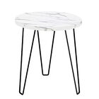 Mesa Redonda con Tapa de M&aacute;rmol de Imitaci&oacute;n