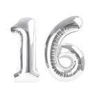 Globo N&uacute;mero 40 De 40 pulgadas Plateado &ndash; Decoraci&oacute;n De Fiesta Argthjy
