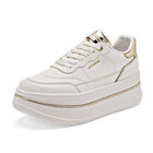 Stars Of The World Tenis urbano para mujer blanco dorado
