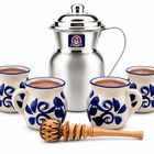 Juego Para Chocolate 7 Piezas Con Tazas Y Molino