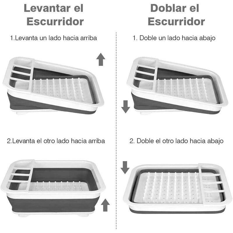 Escurridor Multifuncional Blanco/Gris image number null