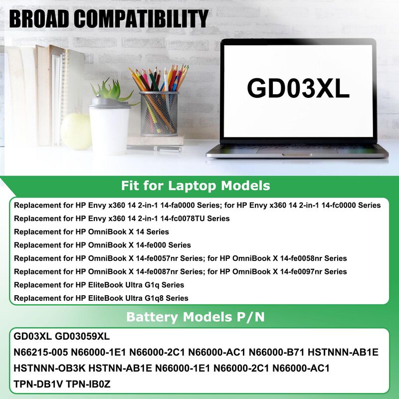 Bater&iacute;a Para Port&aacute;til Rhkrkqn Gd03xl 11.58v 59.... image number null