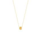 COLLAR DE TUBO WEWA COLOR NARANJA  CON ZIRCONIAS