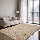 Alfombra Area Yongyangjuxin Fluffy Shaggy Beige 120 X 180 Cm