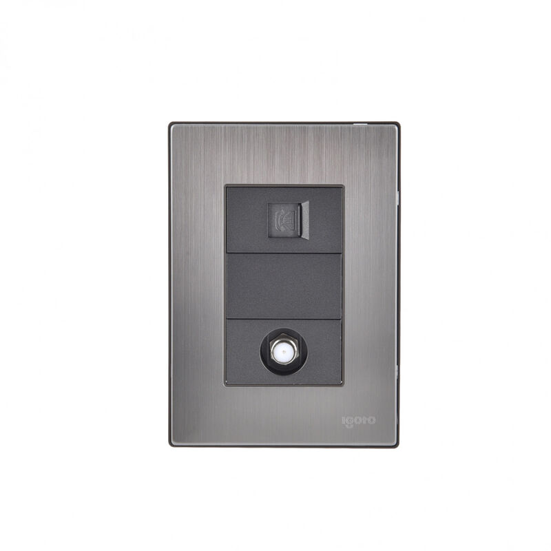 Paquete 5 piezas Placa Armada Con 1 Toma Telef&oacute;... image number null