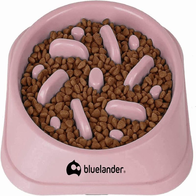 Plato de Alimentación Lenta Rosa para Mascotas ... image number null