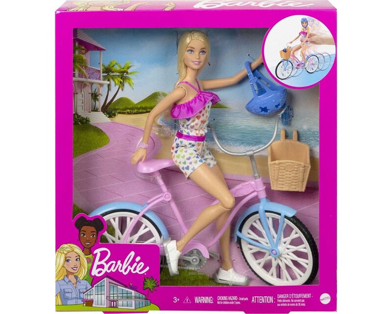 Barbie Bicicleta con Mu&ntilde;eca HBY28 image number null