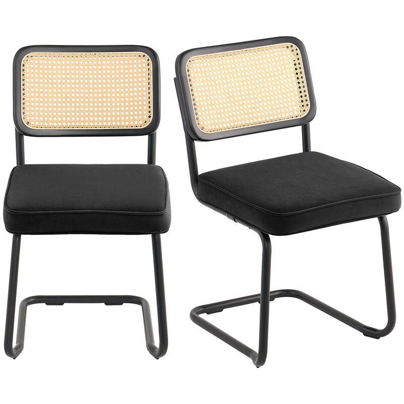 Juego De Sillas De Comedor Vevor Rattan Mid Cen... image number null