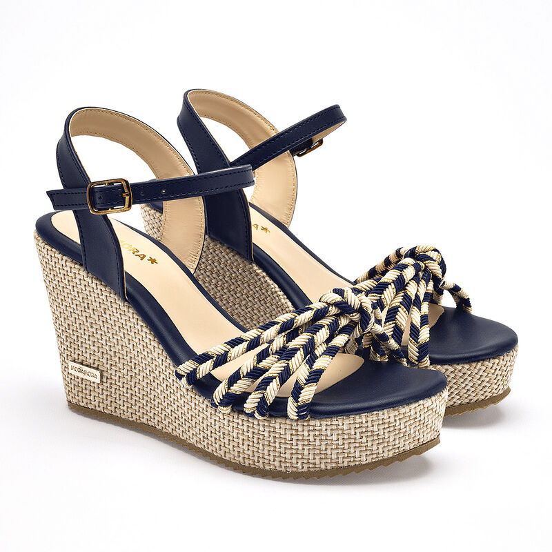 Moramora sandalia cu&ntilde;a para mujer marino cod 14... image number null