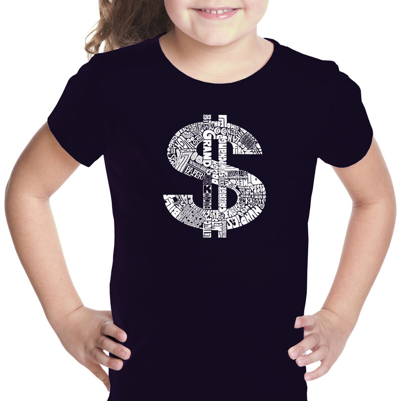 Camiseta Word Art Para Ni&ntilde;a - Signo de D&oacute;lar - ... image number null