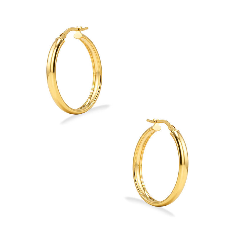 Arracadas Ovaladas Oro 10k 20x23mm | Encanto Fi... image number null