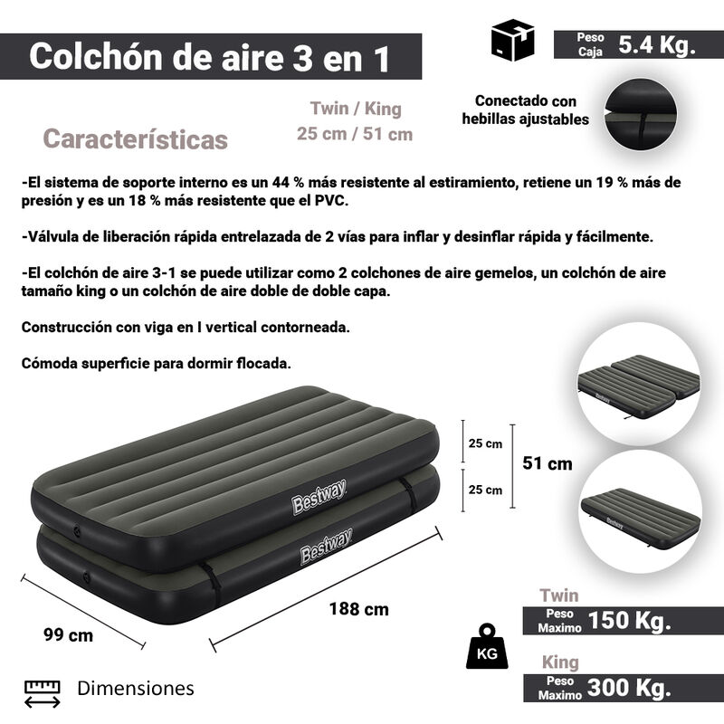 Colchon Inflable Premium Individual Bestway image number null