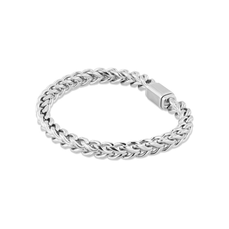 Pulsera De Acero Color Plata Caballero (20 Cm A... image number null