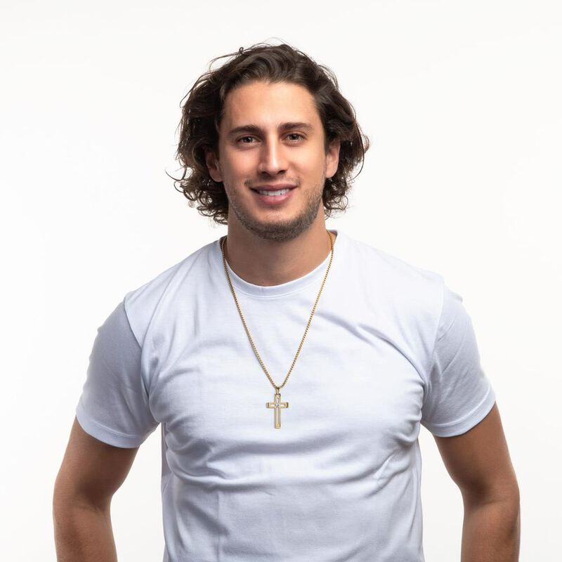 Collar Hombre Acero Inoxidable Cruz, Regalos Pa... image number null