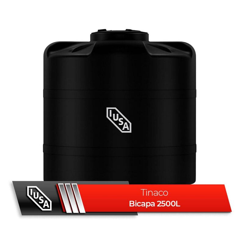 Tinaco Bicapa Iusa, 2500 L., Negro image number null